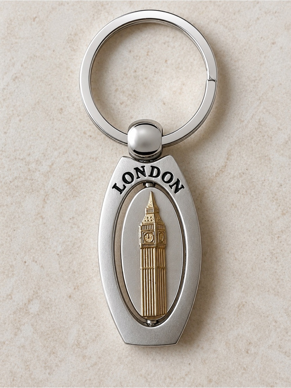 London Big Ben Key Chain In Silver And Gold Brand New